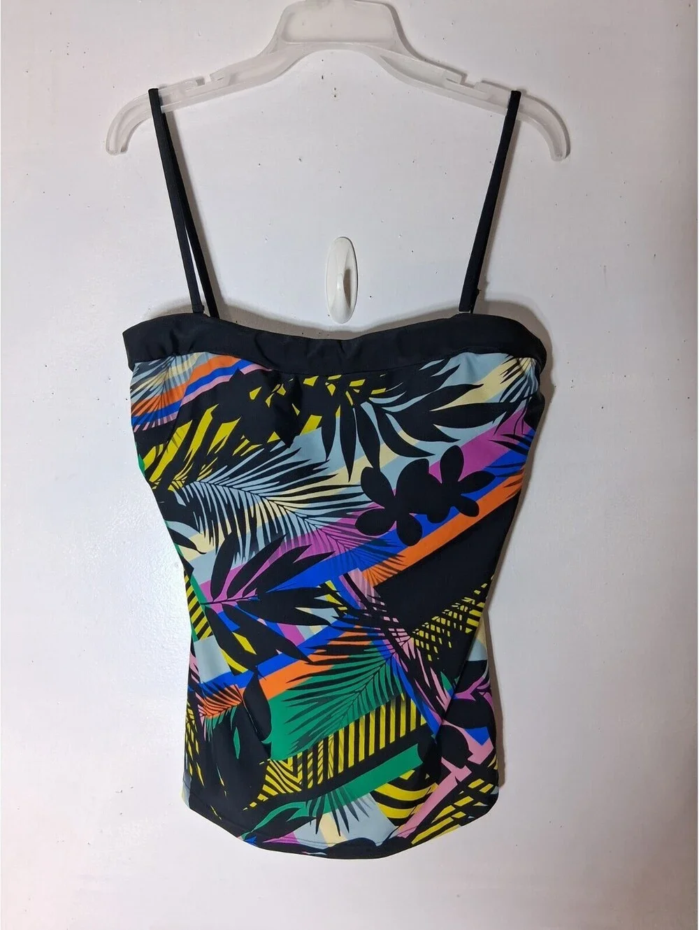 Hapari Women's Multicolor Floral Adjustable Strap Tankini Top, Size 16(XL) - Picture 1 of 6